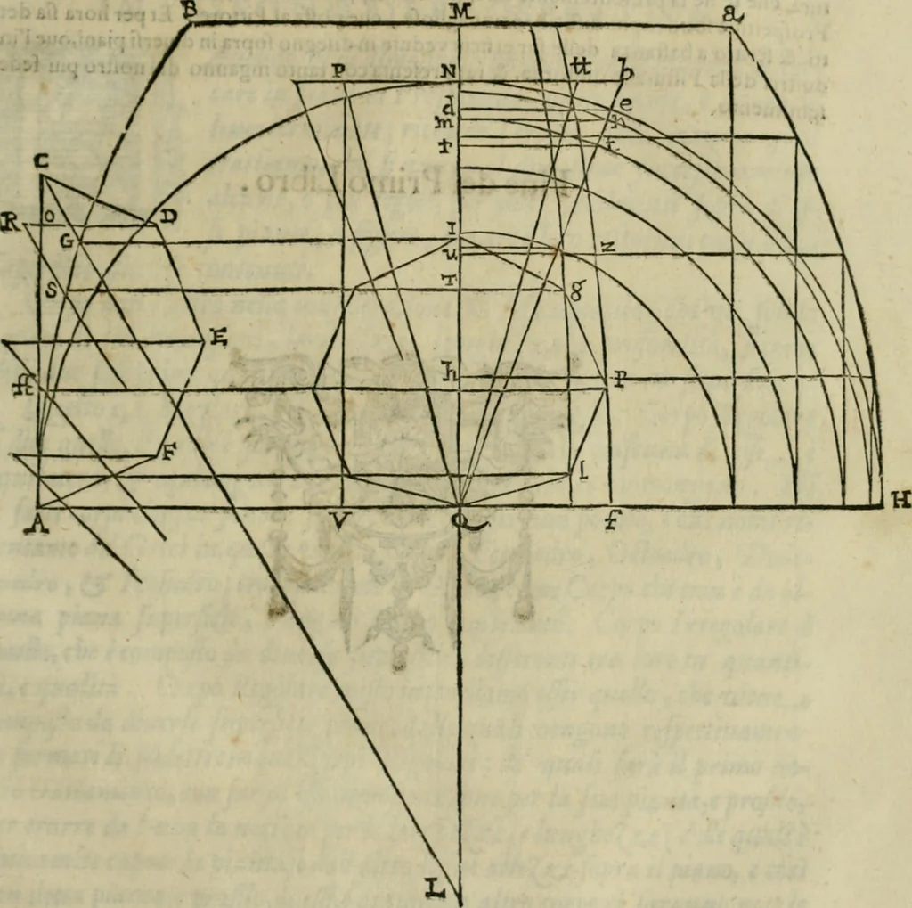 An illustration from Lo inganno de gl'occhi, prospettiva pratica, 1625, leaf 70