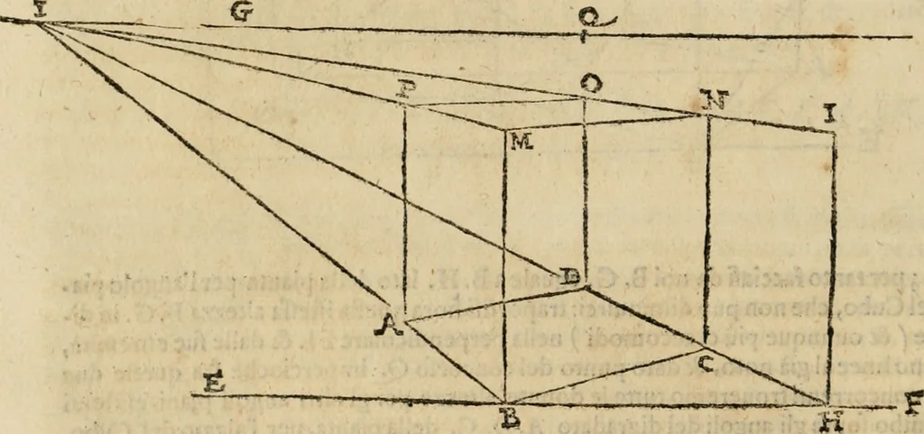 An illustration from Lo inganno de gl'occhi, prospettiva pratica, 1625, leaf 77