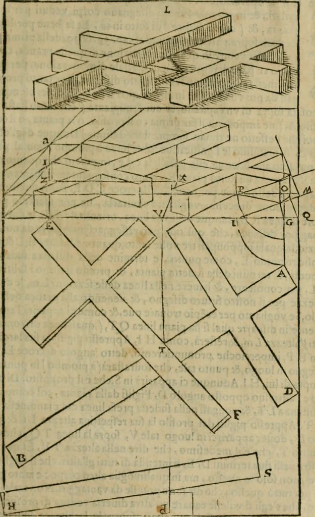 An illustration from Lo inganno de gl'occhi, prospettiva pratica, 1625, leaf 96