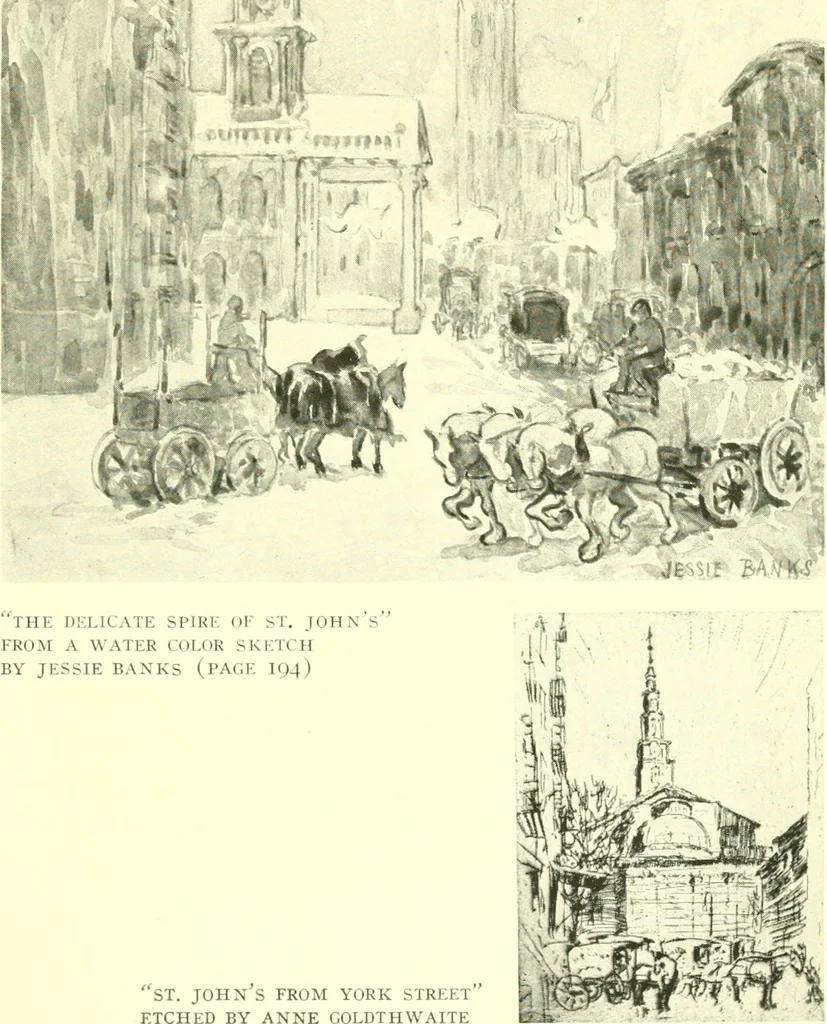 An illustration from A loiterer in New York;, 1917, leaf 254