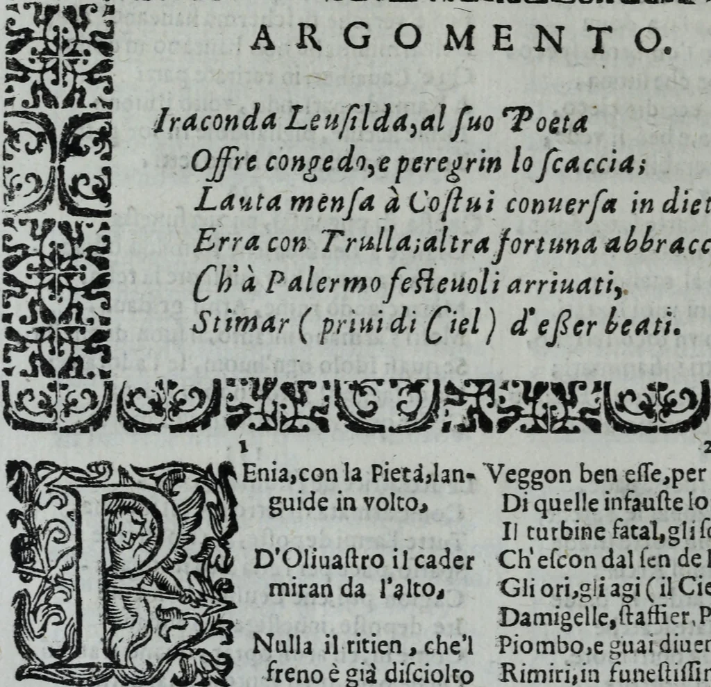 An illustration from L'Olivastro, overo, Il poeta sfortvnato : poema fantastico, 1642, leaf 273