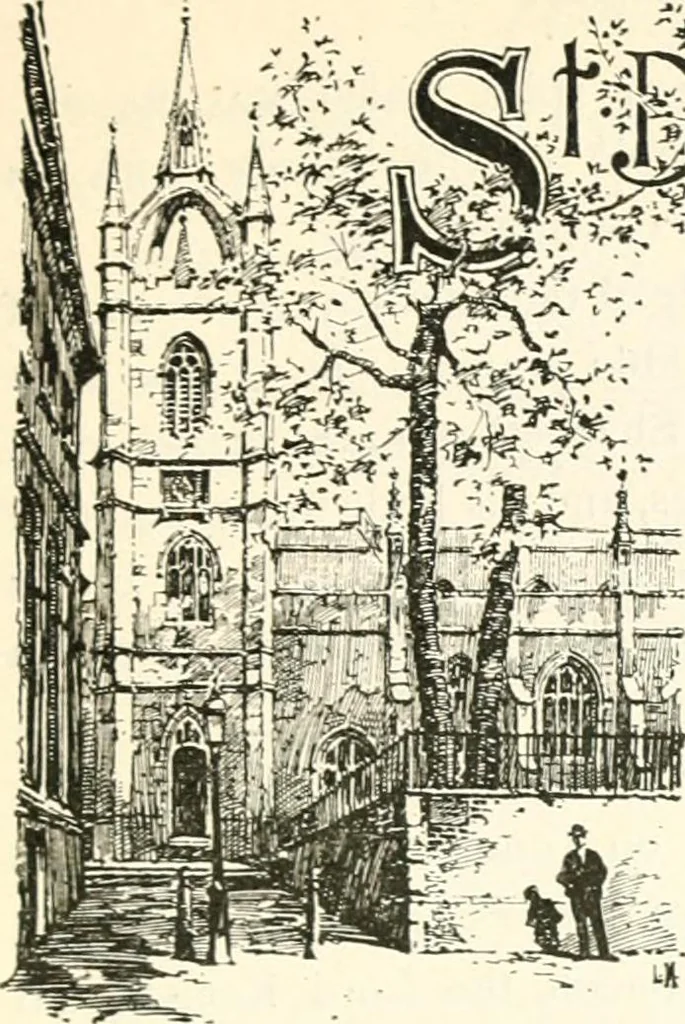 An illustration from London city churches, 1896, leaf 186