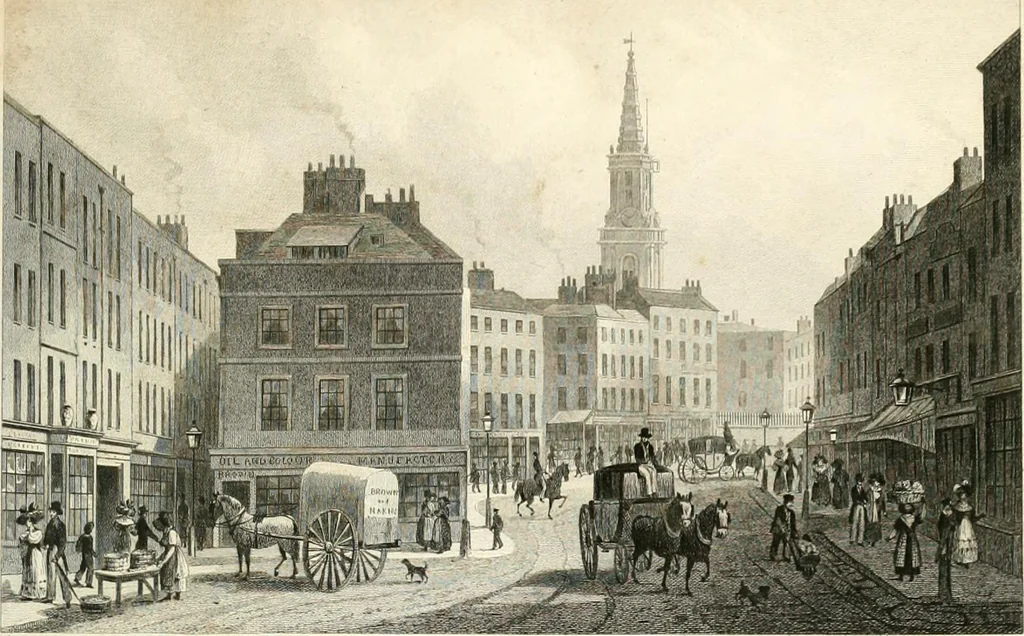An illustration from London and its environs in the nineteenth century : illustrated by a series of views from original drawings, 1831, leaf 186