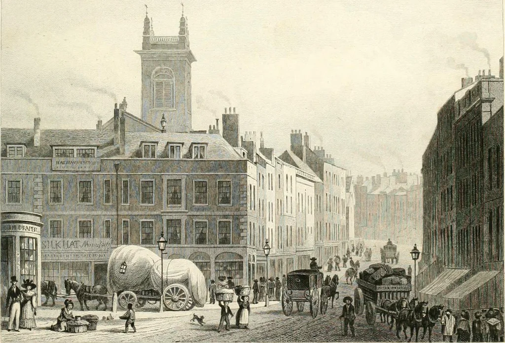 An illustration from London and its environs in the nineteenth century : illustrated by a series of views from original drawings, 1831, leaf 186