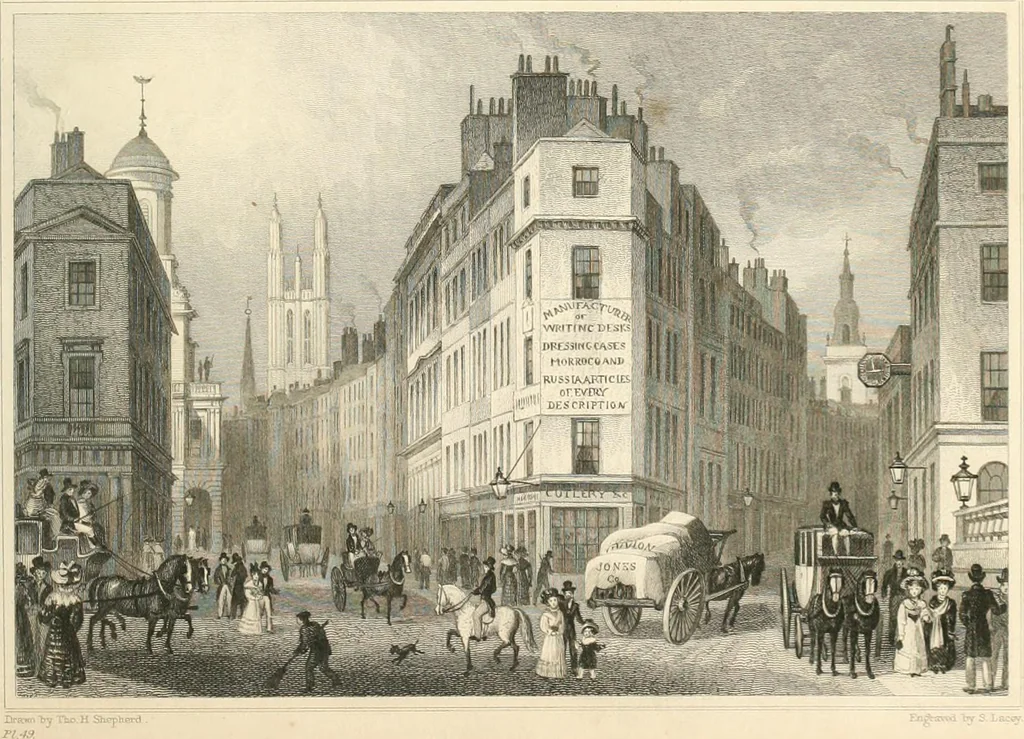 An illustration from London and its environs in the nineteenth century : illustrated by a series of views from original drawings, 1831, leaf 208