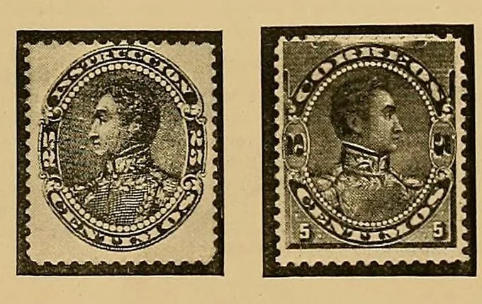 An illustration from The London philatelist, 1892, leaf 181