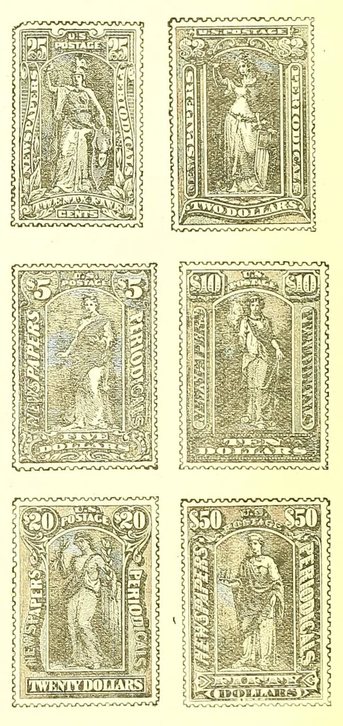 An illustration from The London philatelist, 1892, leaf 34