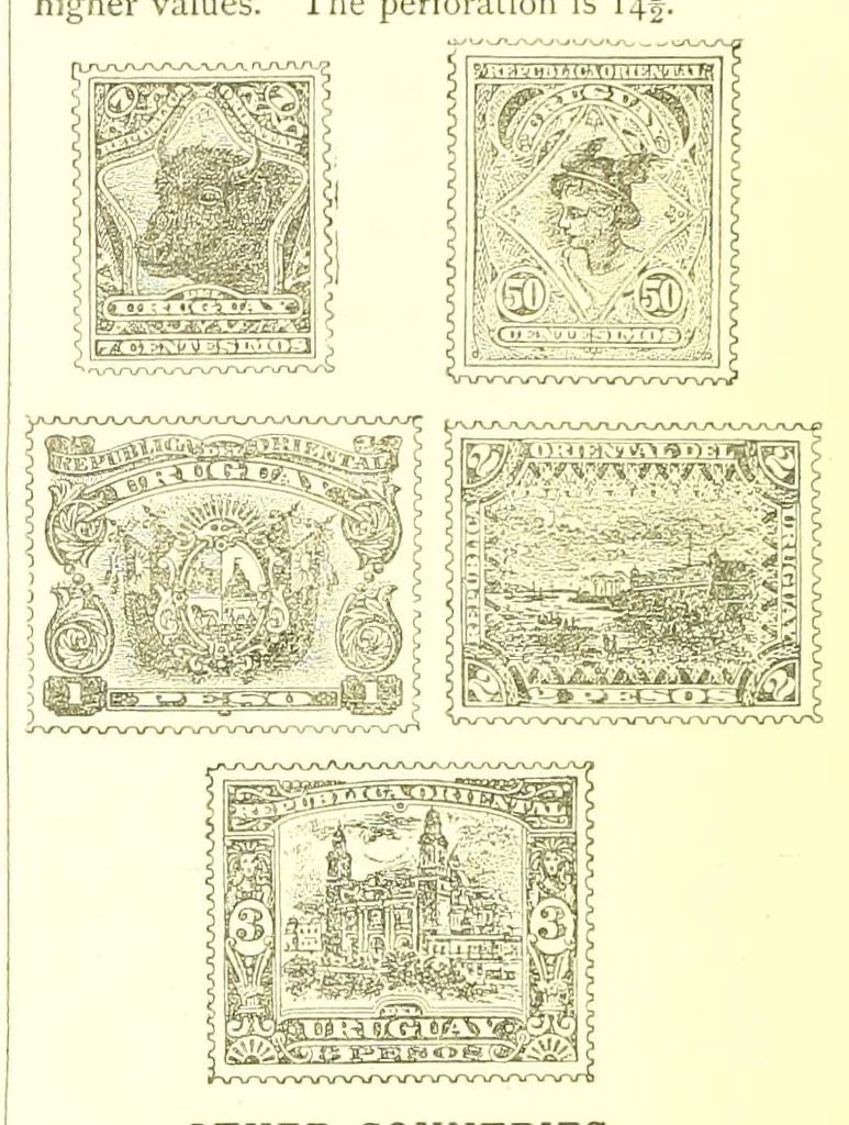 An illustration from The London philatelist, 1892, leaf 70
