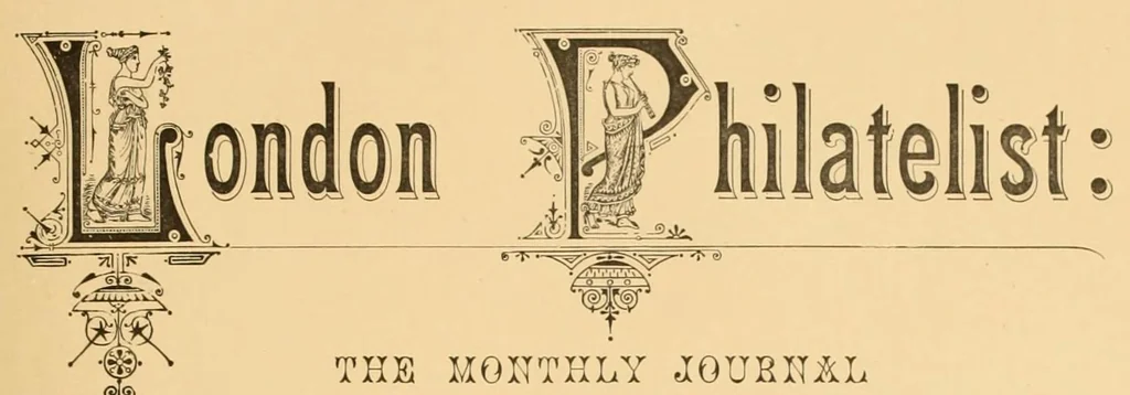 An illustration from The London philatelist, 1892, leaf 7