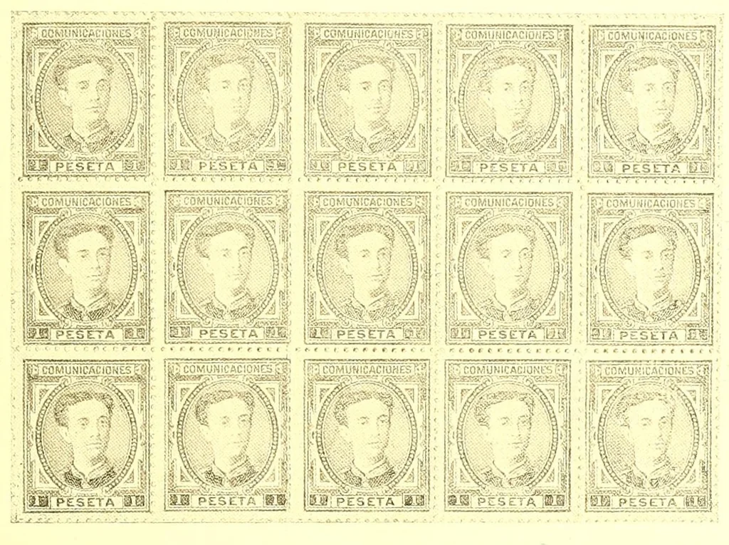 An illustration from The London philatelist, 1892, leaf 21