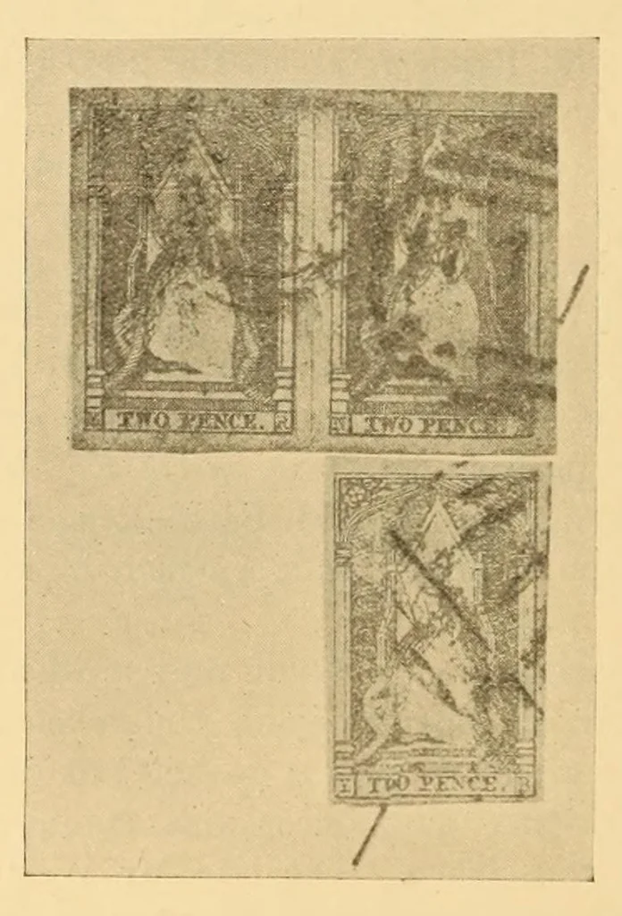An illustration from The London philatelist, 1892, leaf 208
