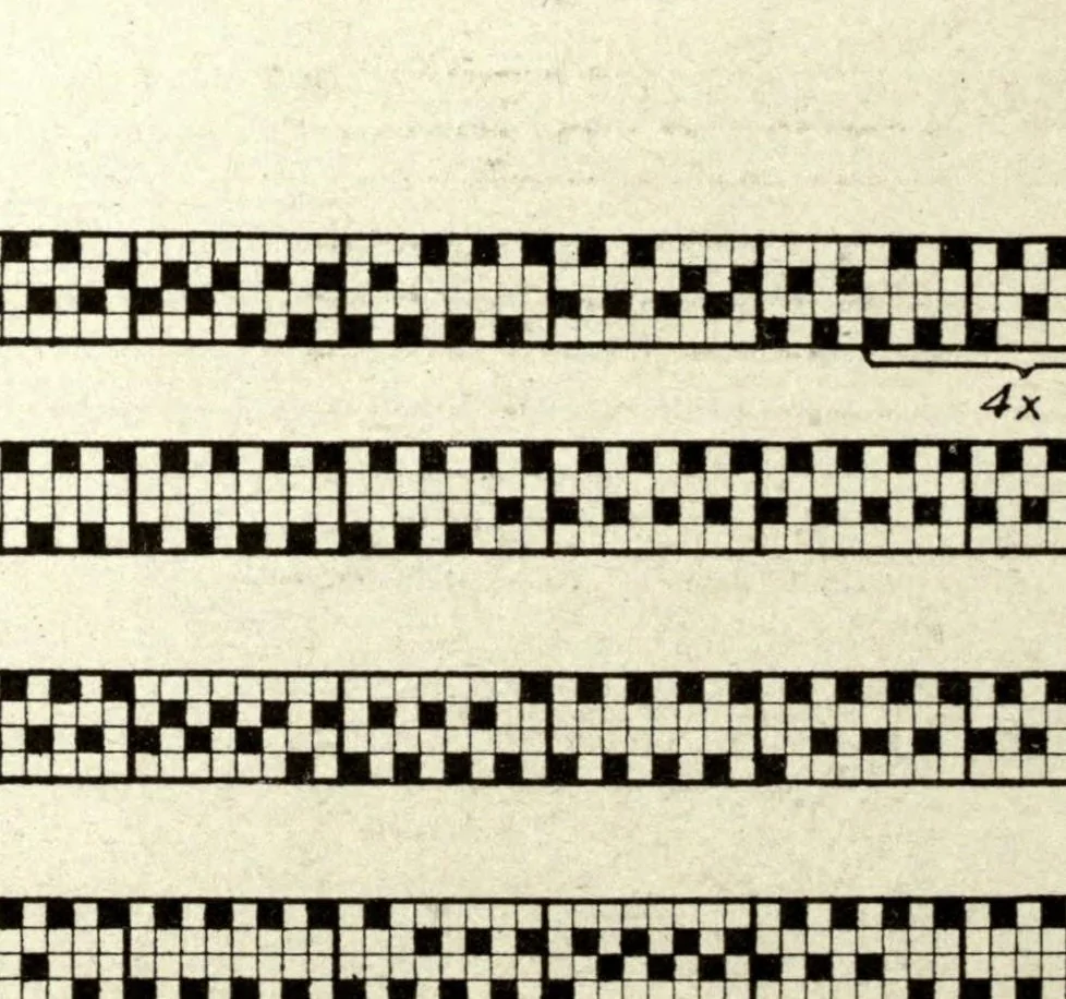 An illustration from Foot-power loom weaving, 1918, leaf 104