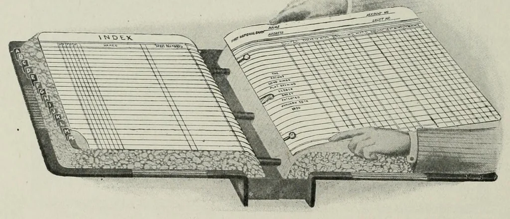 An illustration from Loose leaf books and systems for general business, 1907, leaf 160