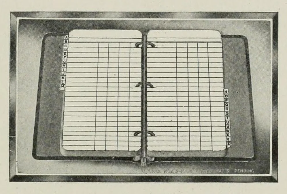 An illustration from Loose leaf books and systems for general business, 1907, leaf 77