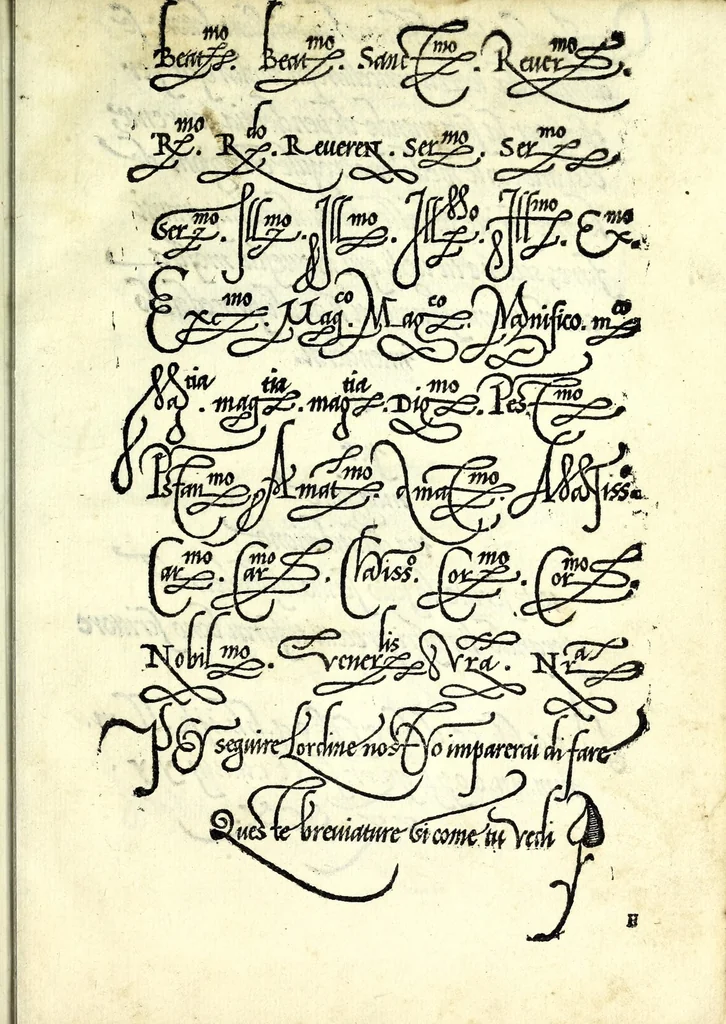 An illustration from Lo presente libro insegna la vera arte delo excelle[n]te scriuere de diuerse varie sorti de litere : lequali se fano p[e]r geometrica ragione & con la presente opera ognuno le potra imparare impochi giorni p[er] lo amaistramento, ragione, & essempli, come qui seguente vederai, 1539, leaf 17