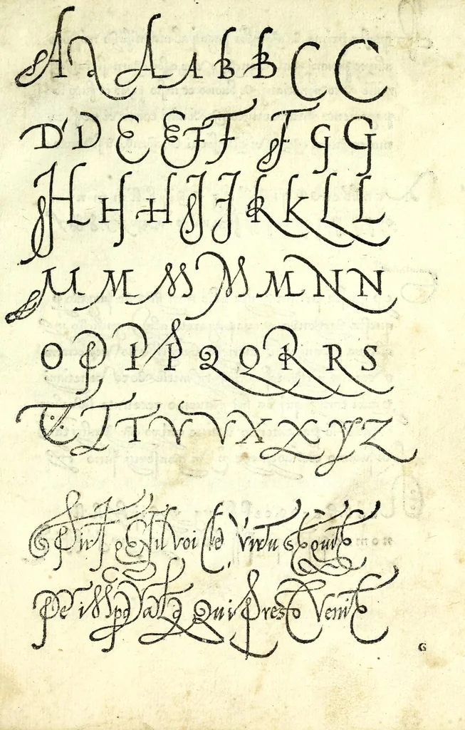 An illustration from Lo presente libro insegna la vera arte delo excelle[n]te scriuere de diuerse varie sorti de litere : lequali se fano p[e]r geometrica ragione & con la presente opera ognuno le potra imparare impochi giorni p[er] lo amaistramento, ragione, & essempli, come qui seguente vederai, 1539, leaf 21