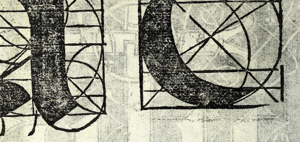 An illustration from Lo presente libro insegna la vera arte delo excelle[n]te scriuere de diuerse varie sorti de litere : lequali se fano p[e]r geometrica ragione & con la presente opera ognuno le potra imparare impochi giorni p[er] lo amaistramento, ragione, & essempli, come qui seguente vederai, 1539, leaf 38