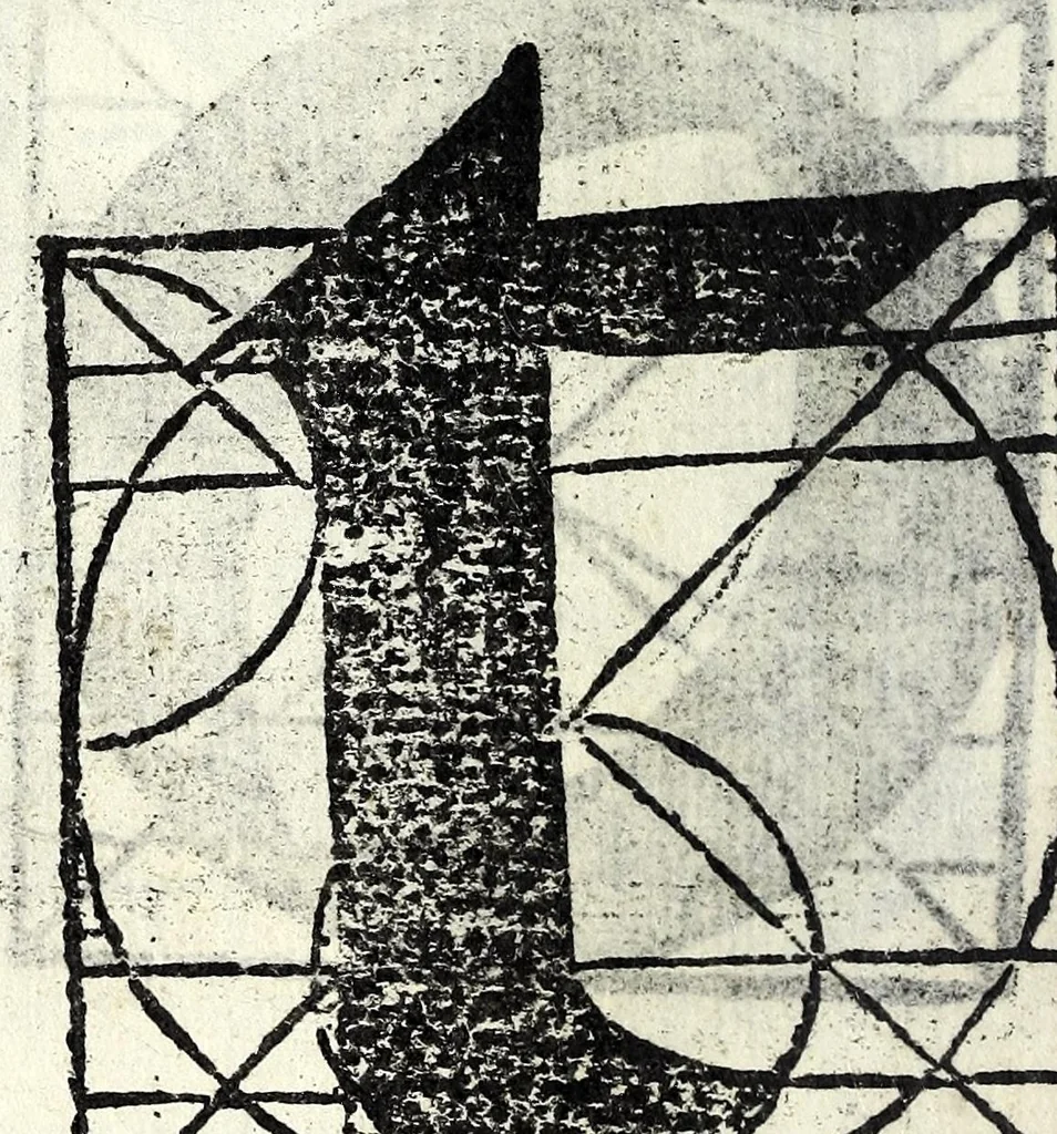 An illustration from Lo presente libro insegna la vera arte delo excelle[n]te scriuere de diuerse varie sorti de litere : lequali se fano p[e]r geometrica ragione & con la presente opera ognuno le potra imparare impochi giorni p[er] lo amaistramento, ragione, & essempli, come qui seguente vederai, 1539, leaf 42