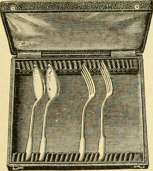 An illustration from L'orfevrerie d'Ercuis ... fonderies, laminoirs et ateliers d'orfevrerie, d'argenture et dorure a Ercuis (Oise)., 1911, leaf 112