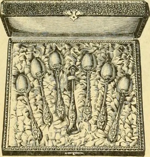 An illustration from L'orfevrerie d'Ercuis ... fonderies, laminoirs et ateliers d'orfevrerie, d'argenture et dorure a Ercuis (Oise)., 1911, leaf 116
