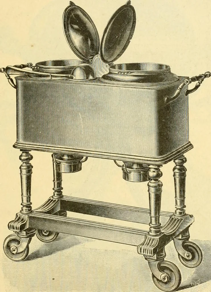 An illustration from L'orfevrerie d'Ercuis ... fonderies, laminoirs et ateliers d'orfevrerie, d'argenture et dorure a Ercuis (Oise)., 1911, leaf 136