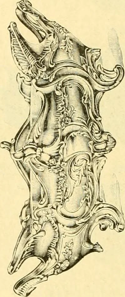 An illustration from L'orfevrerie d'Ercuis ... fonderies, laminoirs et ateliers d'orfevrerie, d'argenture et dorure a Ercuis (Oise)., 1911, leaf 197