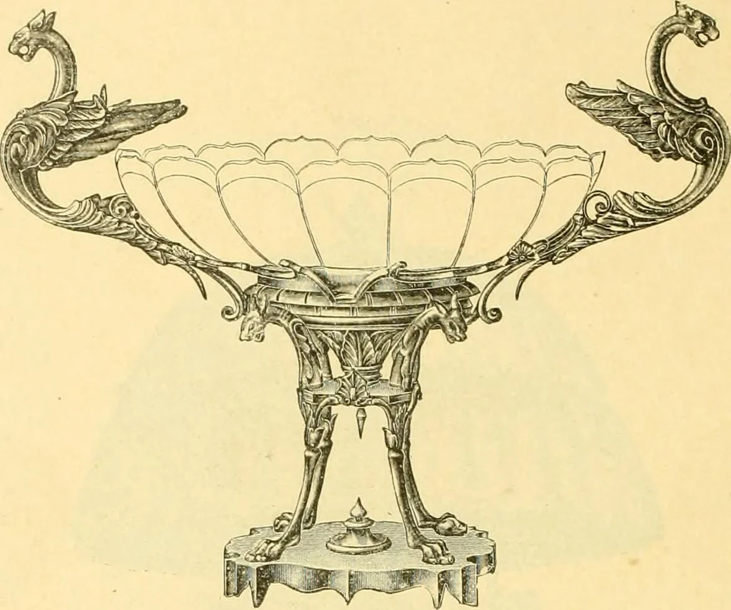 An illustration from L'orfevrerie d'Ercuis ... fonderies, laminoirs et ateliers d'orfevrerie, d'argenture et dorure a Ercuis (Oise)., 1911, leaf 201