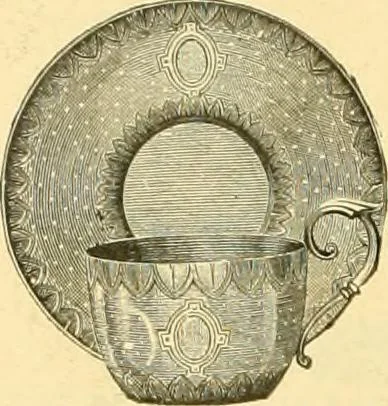 An illustration from L'orfevrerie d'Ercuis ... fonderies, laminoirs et ateliers d'orfevrerie, d'argenture et dorure a Ercuis (Oise)., 1911, leaf 203