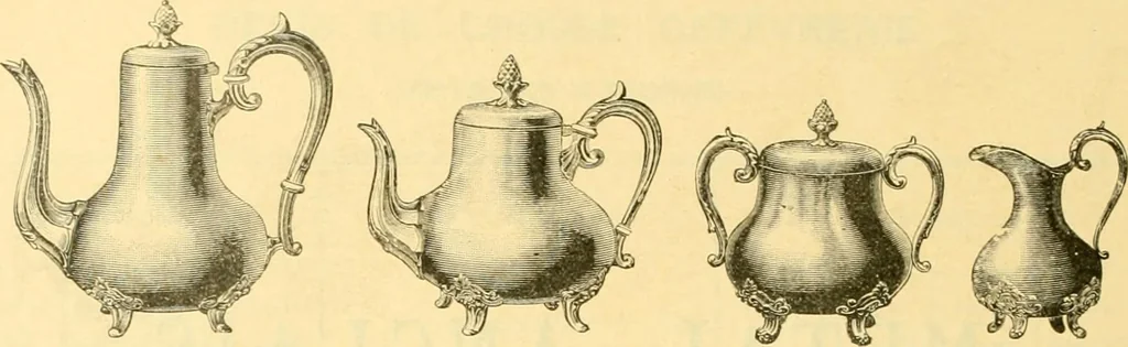 An illustration from L'orfevrerie d'Ercuis ... fonderies, laminoirs et ateliers d'orfevrerie, d'argenture et dorure a Ercuis (Oise)., 1911, leaf 213