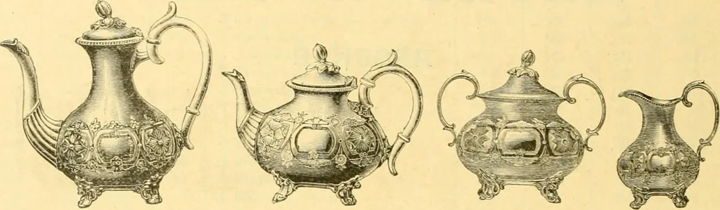 An illustration from L'orfevrerie d'Ercuis ... fonderies, laminoirs et ateliers d'orfevrerie, d'argenture et dorure a Ercuis (Oise)., 1911, leaf 213