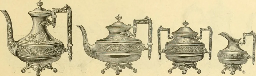 An illustration from L'orfevrerie d'Ercuis ... fonderies, laminoirs et ateliers d'orfevrerie, d'argenture et dorure a Ercuis (Oise)., 1911, leaf 214