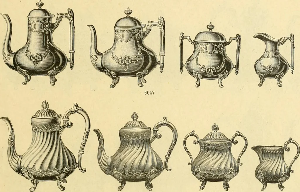 An illustration from L'orfevrerie d'Ercuis ... fonderies, laminoirs et ateliers d'orfevrerie, d'argenture et dorure a Ercuis (Oise)., 1911, leaf 214