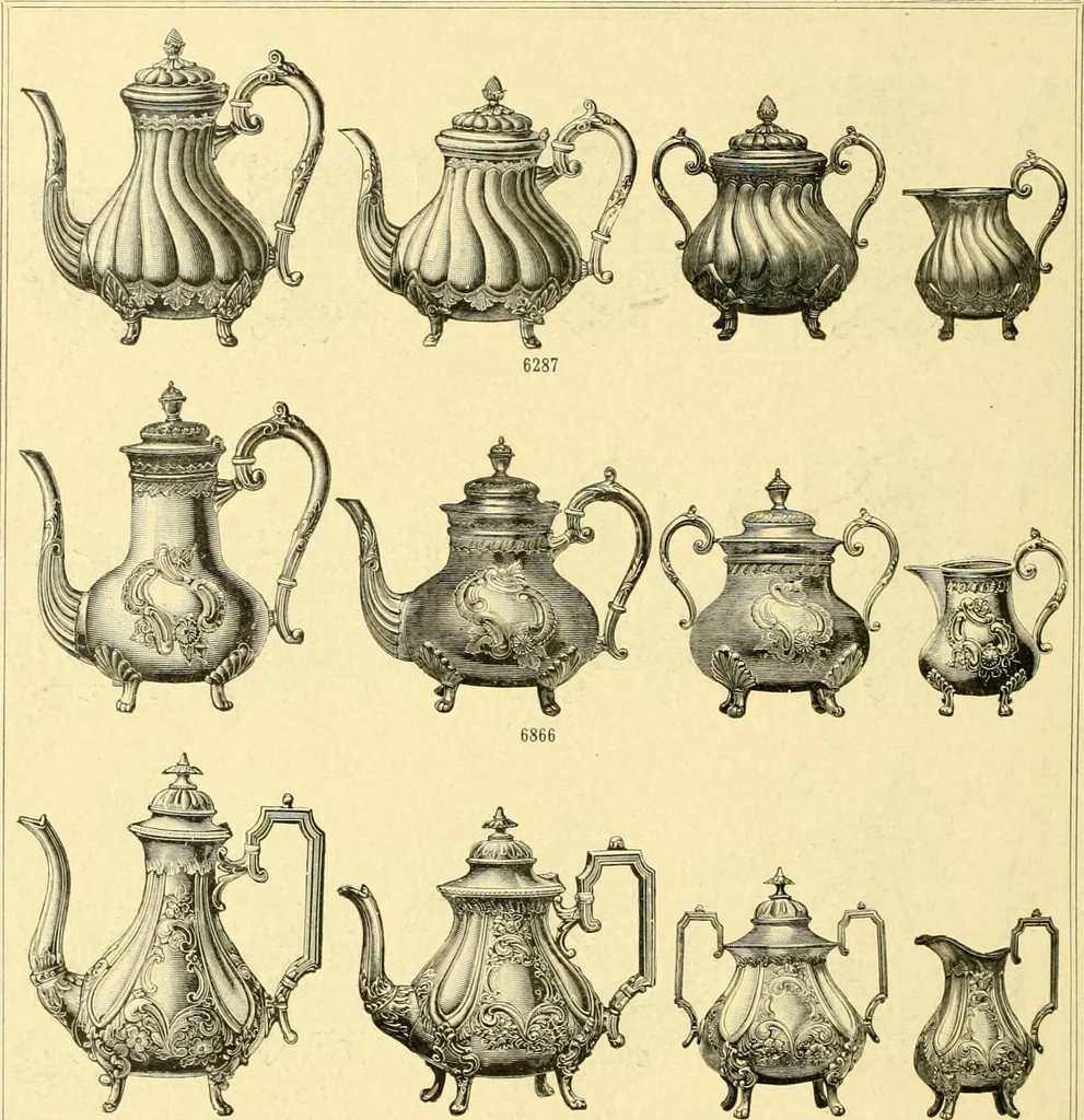 An illustration from L'orfevrerie d'Ercuis ... fonderies, laminoirs et ateliers d'orfevrerie, d'argenture et dorure a Ercuis (Oise)., 1911, leaf 215