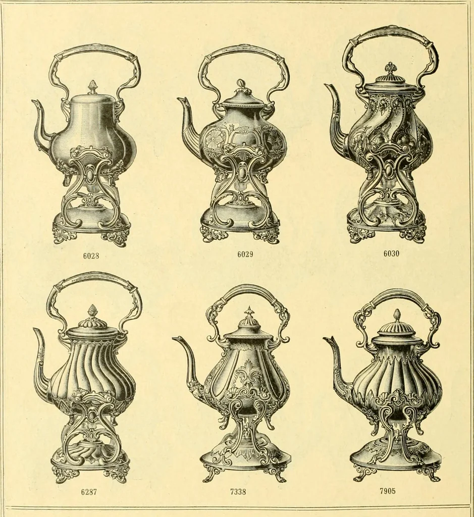 An illustration from L'orfevrerie d'Ercuis ... fonderies, laminoirs et ateliers d'orfevrerie, d'argenture et dorure a Ercuis (Oise)., 1911, leaf 217