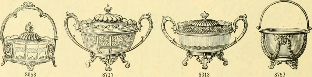 An illustration from L'orfevrerie d'Ercuis ... fonderies, laminoirs et ateliers d'orfevrerie, d'argenture et dorure a Ercuis (Oise)., 1911, leaf 219