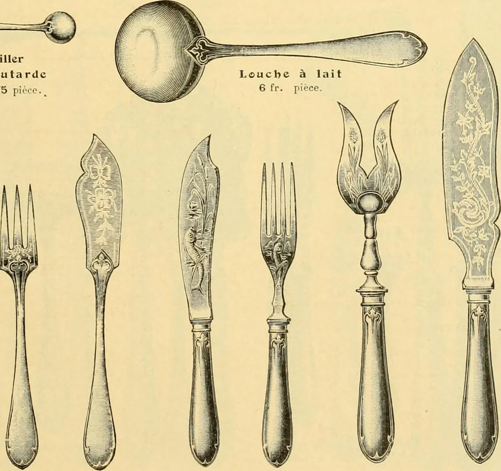 An illustration from L'orfevrerie d'Ercuis ... fonderies, laminoirs et ateliers d'orfevrerie, d'argenture et dorure a Ercuis (Oise)., 1911, leaf 24