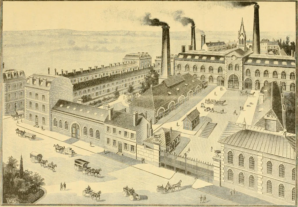 An illustration from L'orfevrerie d'Ercuis ... fonderies, laminoirs et ateliers d'orfevrerie, d'argenture et dorure a Ercuis (Oise)., 1911, leaf 8