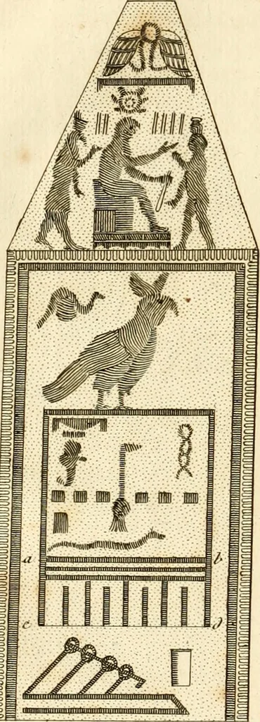 An illustration from De l'origine des loix, des arts, et des sciences, et de leurs progrès chez les anciens peuples, 1758, leaf 247