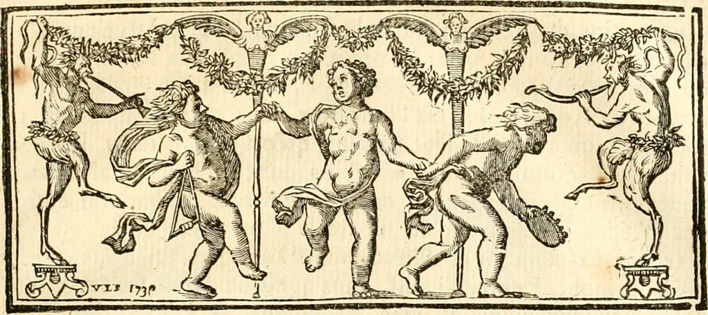 An illustration from De l'origine des loix, des arts, et des sciences, et de leurs progrès chez les anciens peuples, 1758, leaf 202