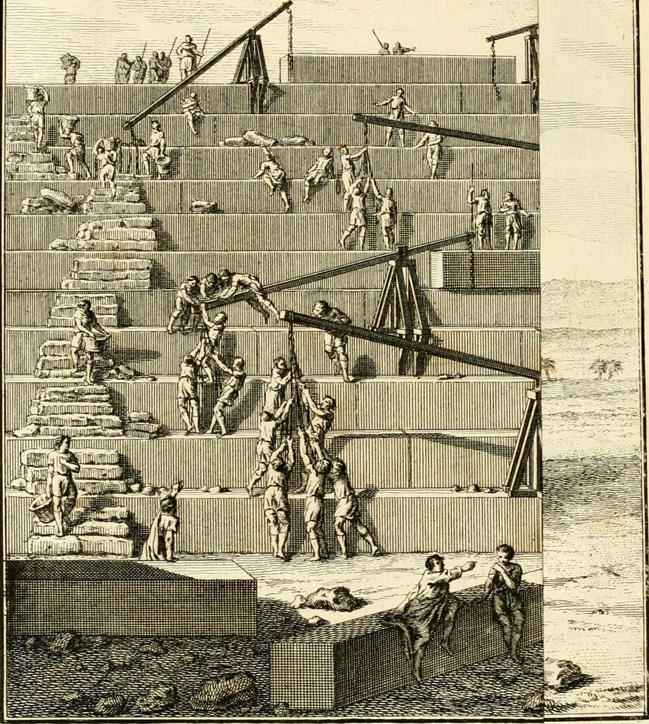 An illustration from De l'origine des loix, des arts, et des sciences, et de leurs progrès chez les anciens peuples, 1758, leaf 79