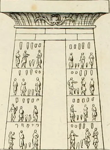 An illustration from De l'origine des loix, des arts, et des sciences, et de leurs progrès chez les anciens peuples, 1758, leaf 91