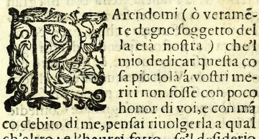 An illustration from Lo sciocco : comedia & inuentione, 1628, leaf 7