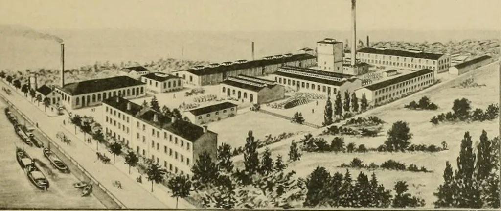 An illustration from Los colores de anilina de la Badische Anilin- & Soda-Fabrik, Ludwigshafen s/Rhin y su aplicación sobre lana, algodón, seda y otras fibras textiles, 1902, leaf 8