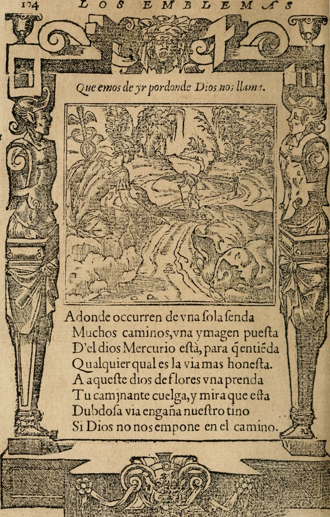 An illustration from Los emblemas de Alciato : traducidos en rhimas españolas ..., 1549, leaf 107