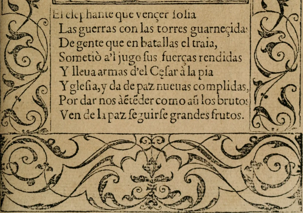 An illustration from Los emblemas de Alciato : traducidos en rhimas españolas ..., 1549, leaf 112
