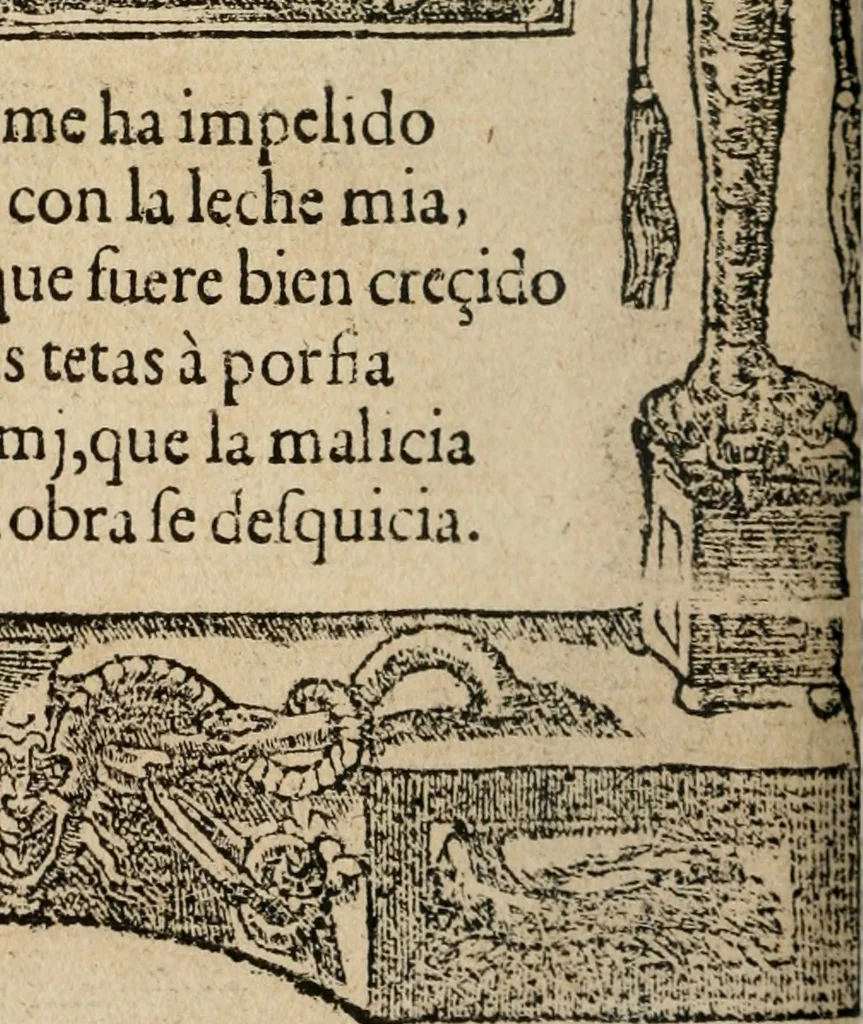 An illustration from Los emblemas de Alciato : traducidos en rhimas españolas ..., 1549, leaf 125