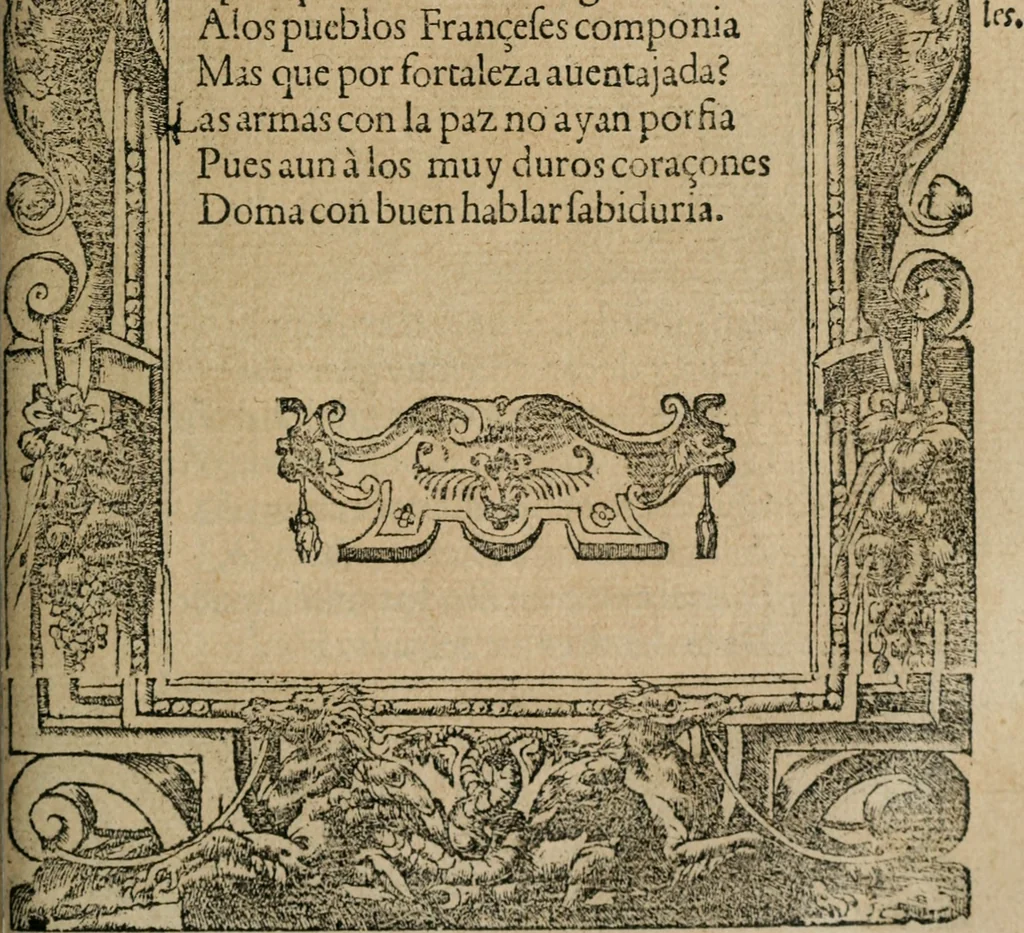 An illustration from Los emblemas de Alciato : traducidos en rhimas españolas ..., 1549, leaf 128