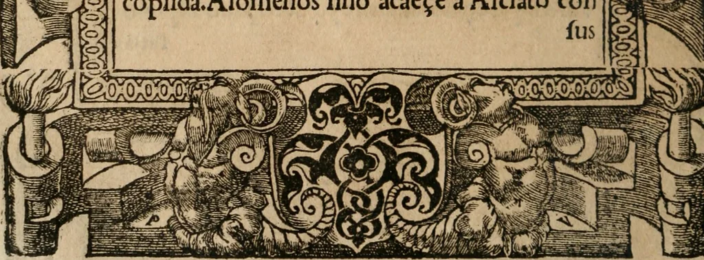An illustration from Los emblemas de Alciato : traducidos en rhimas españolas ..., 1549, leaf 15
