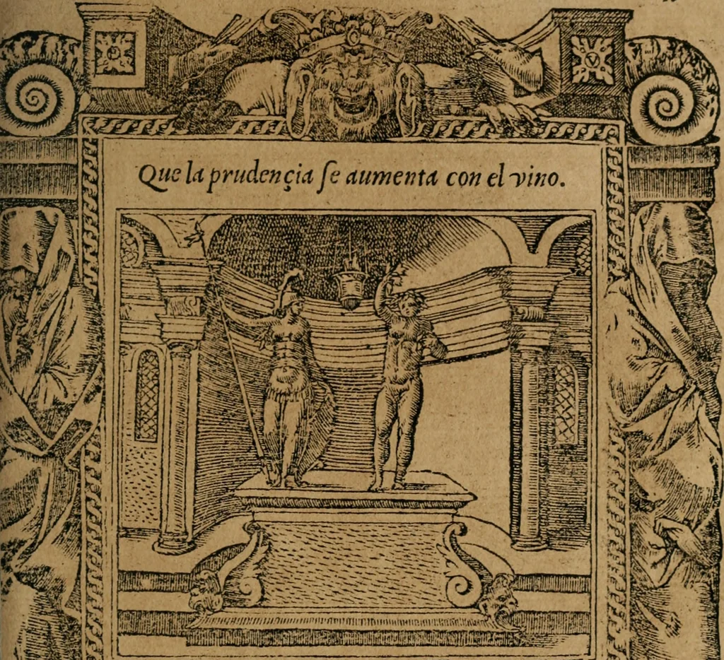 An illustration from Los emblemas de Alciato : traducidos en rhimas españolas ..., 1549, leaf 152