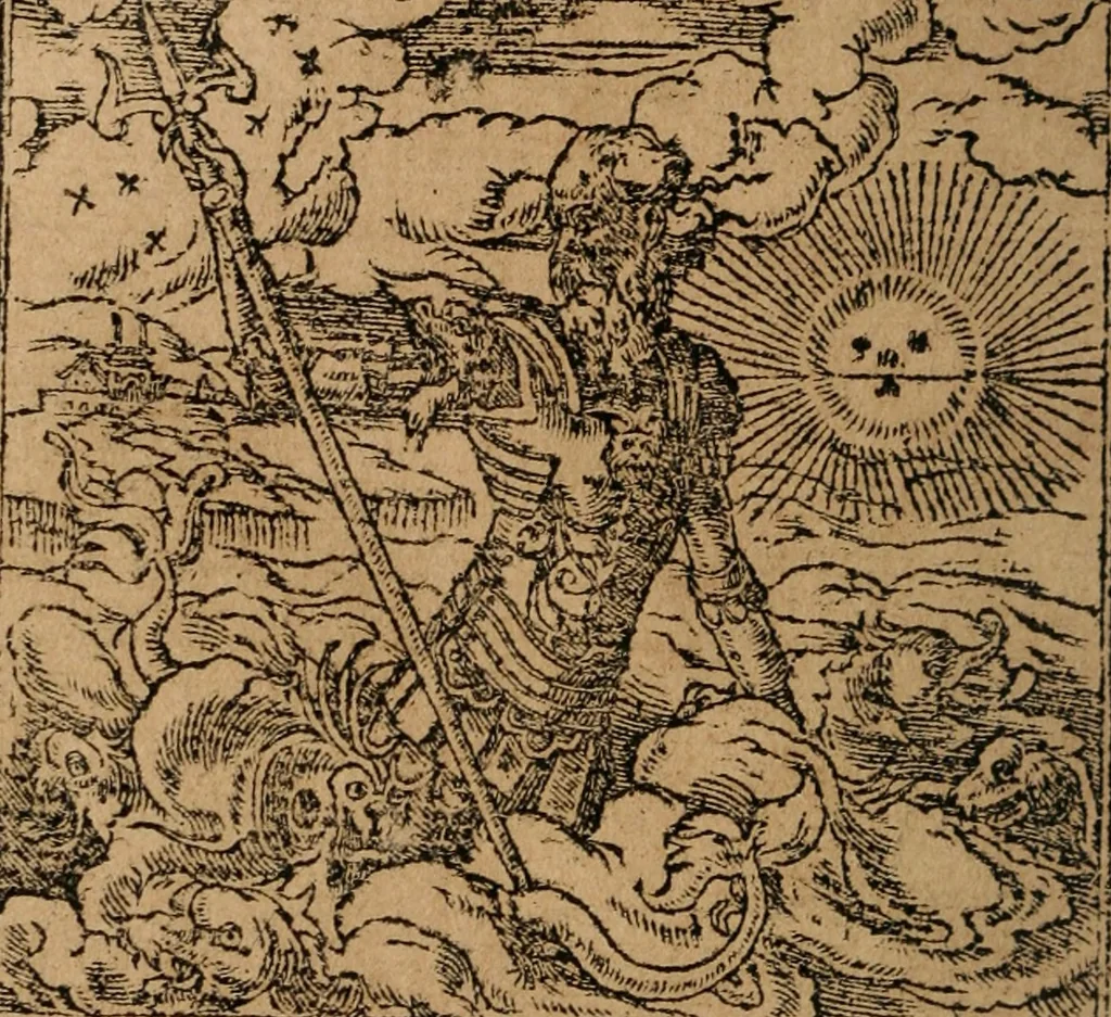 An illustration from Los emblemas de Alciato : traducidos en rhimas españolas ..., 1549, leaf 153